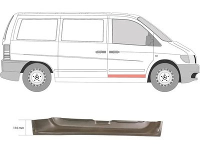 Ремчасть двери правая внутренняя Mercedes Vito W638 1996-2003