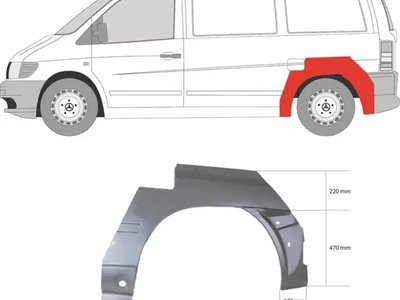 Арка задняя левая Mercedes Vito W638 1996-2003