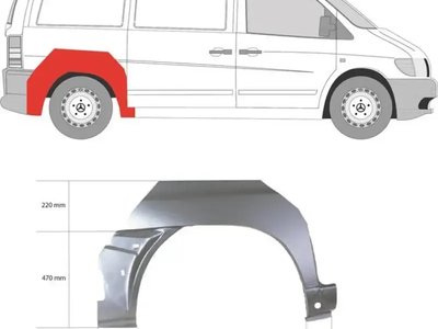 Арка задняя правая Mercedes Vito W638 1996-2003