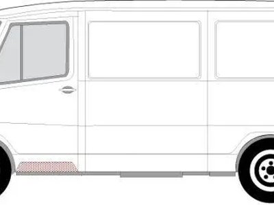 Ремчасть ступеньки Mercedes T1 Bus 207-410 1977-1995 левая