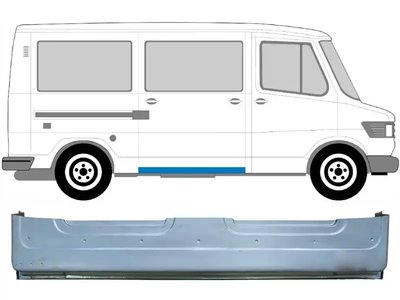 Ремчасть боковой двери правой внутренняя Mercedes T1 207-410 1977-1995 KH