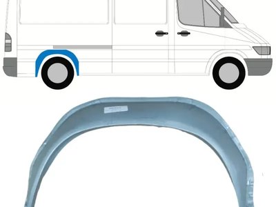 Арка задня внутрішня ліва/права Mercedes Sprinter W901-W903 Volkswagen LT 2 1995-2005