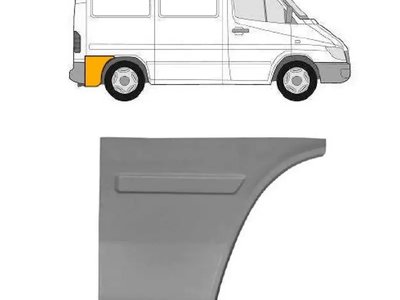 Арка задня за колесом права Mercedes Sprinter W901-W903 Volkswagen LT 2 1995-2006 коротка база Польща довжина 120 см