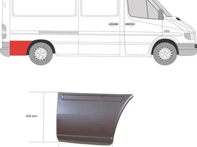 Арка задня за колесом права Mercedes Sprinter W901-W903 Volkswagen LT 2 1995-2006