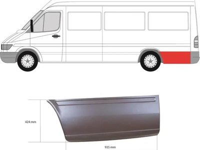 Задня арка за колесом ліва Mercedes Sprinter W901-W903 Volkswagen LT 2 1995-2006 довга база