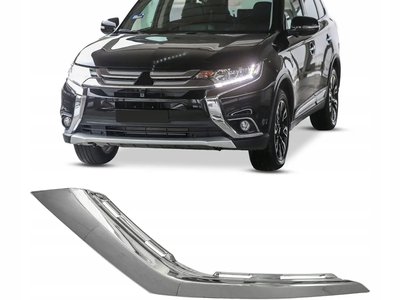 Молдинг переднього бампера нижній лівий Mitsubishi Outlander 3 2015- хром 6407A143