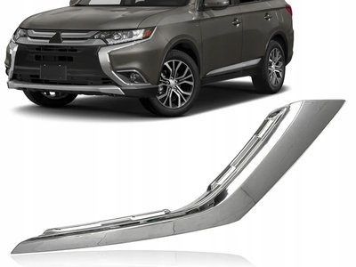 Молдинг переднього бампера нижній правий Mitsubishi Outlander 3 2015- хром 6407A144