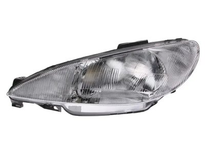 Левая Фара  Peugeot 206 1998-2005 рифленое стекло 6204S7
