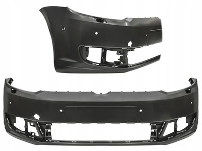 Передний бампер Volkswagen Caddy Touran 2010-2015 парктроники омыватили 1T0807217RGRU