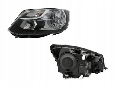 Фара Левая Volkswagen Caddy 2010-2015 Черная С Корректором 2K5941005