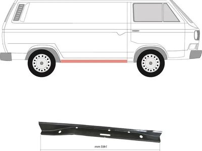 Порог правий внутрішній Volkswagen Transporter T3