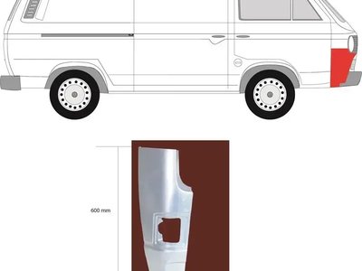 Ремчастина перед лобовим склом нижня Volkswagen Transporter T3