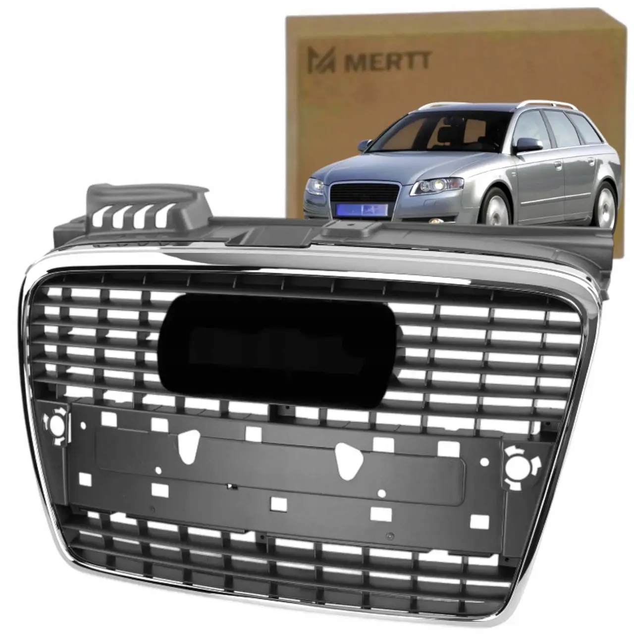 Решетка радиатора Audi A4B7 2005-2008 8E0853651J1QP 8E0853651J — фото 2