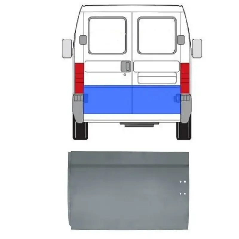 Ремчасть задней двери правая Fiat Ducato Citroen Jumper Peugeot Boxer 1994-2006 - высота 43 см — фото 1