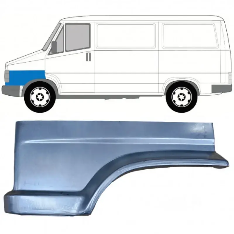 Ремчасть переднього крила ліва нижня Fiat Ducato Citroen C25 Peugeot J5 1981-1990 — фото 1