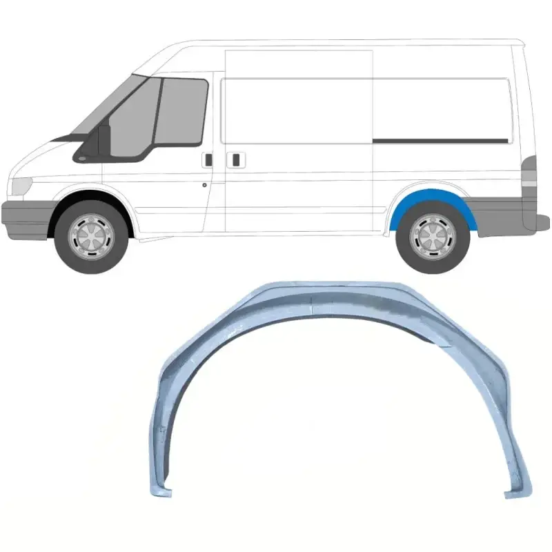 Арка задня внутрішня ліва Ford Transit 2000-2013 — фото 1