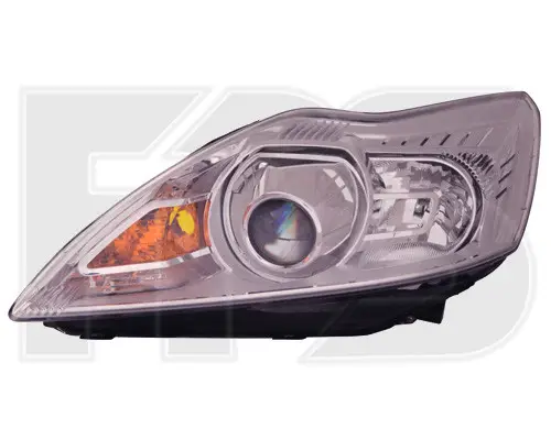 Фара Левая Ford Focus 2008-2010 Хром Отражатель + Коректор 1574944 — фото 1