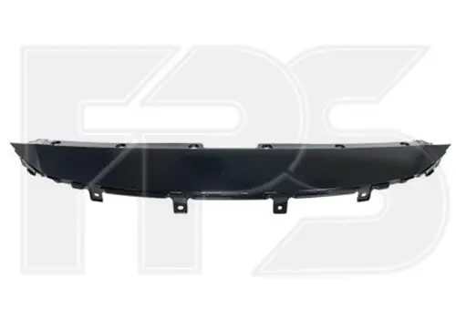 Накладка Бампера Верхня Honda Accord 10 2021-2022 Чорна — фото 1