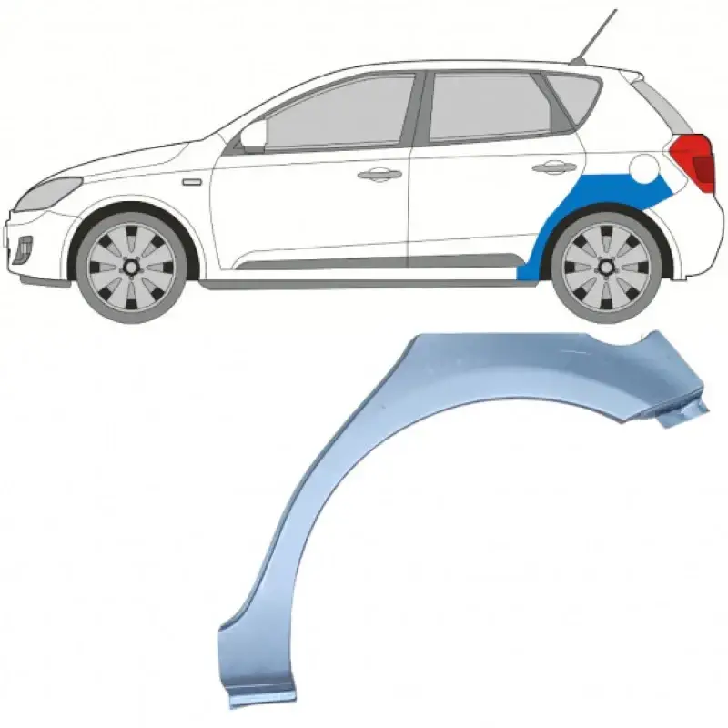 Арка задняя левая Kia Ceed ED 2006-2012 5 дверей — фото 1