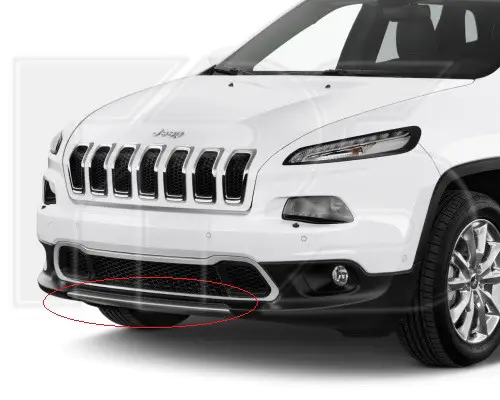Накладка Бампера Передня Нижня Jeep Cherokee 2013-2018 5NJ66TZZAB Светлый металлик — фото 1