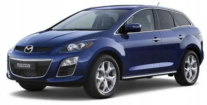 Молдинг решетки переднего бампера левый Mazda CX-7 2010- 2012 хром EH4550C22C — фото 2