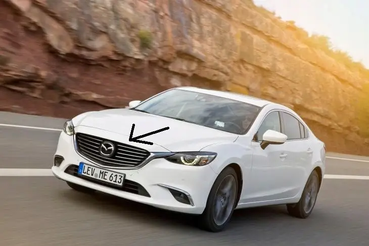 Накладка решетки радиатора Mazda 6 GJ 2013- 2016 GHP950033C51 GHP95003362 — фото 1