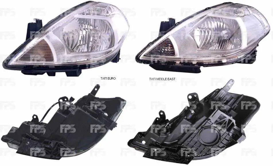 Фара Ліва Nissan Tiida 2005-2012 Європа 26060Em00A — фото 2