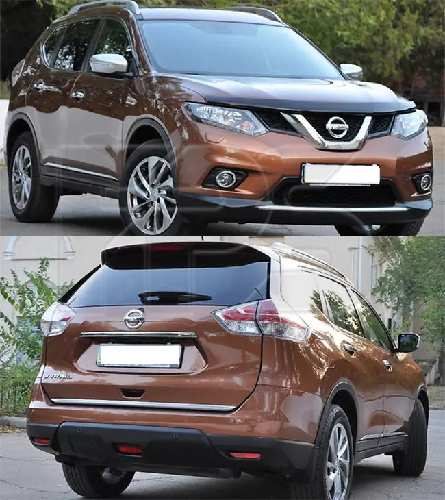 Хром Молдинг переднього бампера Nissan X-Trail T32 2014- 2017 620724BA0A — фото 1