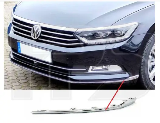 Молдинг передний левый Volkswagen Passat B8 Европа 2015- 3G08532532ZZ — фото 1