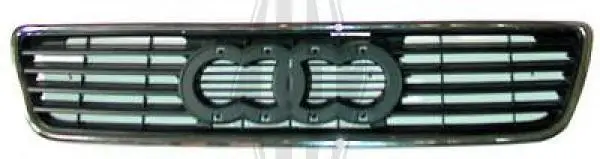 Решітка радіатора Audi 100 C4 (90-94) з хромом.