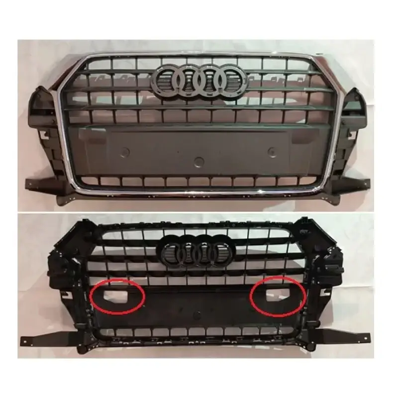Решітка радіатора Audi Q3 2015-2018 з отв під датчики 8U0853651M