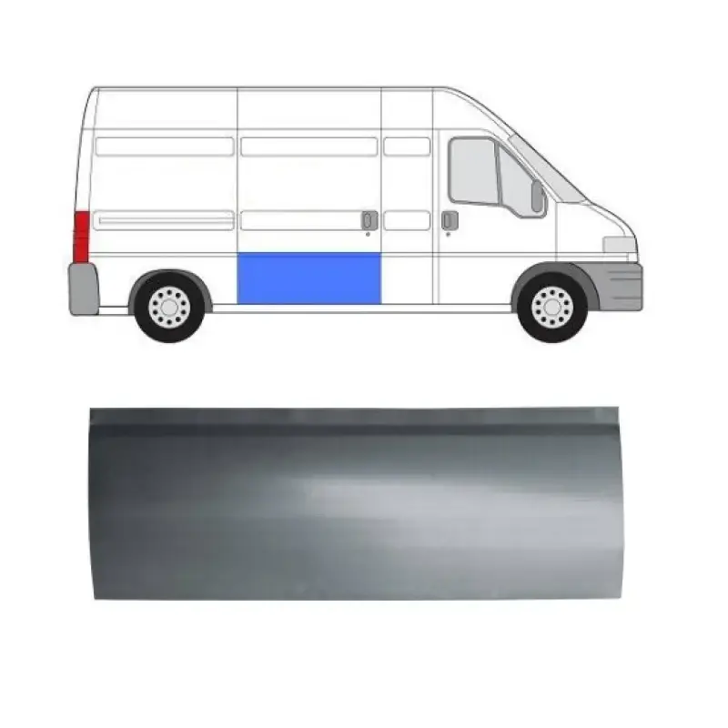 Ремчасть сдвижной двери правая Fiat Ducato Citroen Jumper Peugeot Boxer 1994-2006 нижняя - высота 54 см