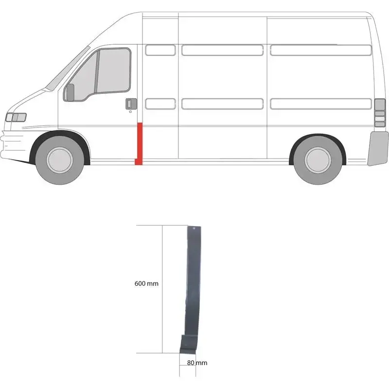 Ремчастина стек за дверима ліва Citroen Jumper Fiat Ducato Peugeot Boxer 1994-2006