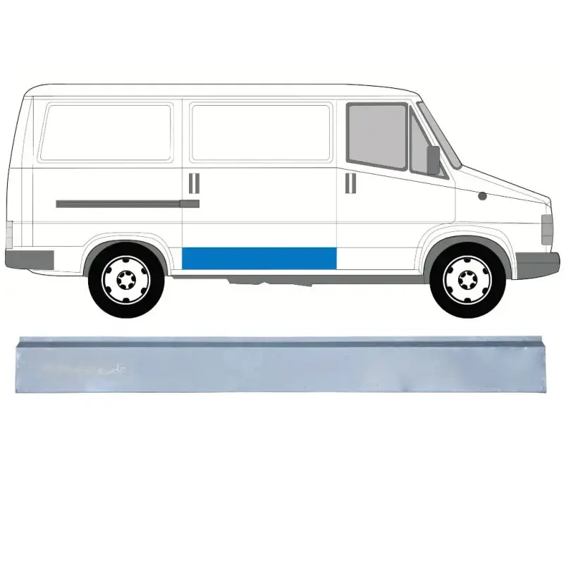 Ремчастка бокових дверей зовнішня Fiat Ducato Citroen C25 Peugeot J5 1981-1994