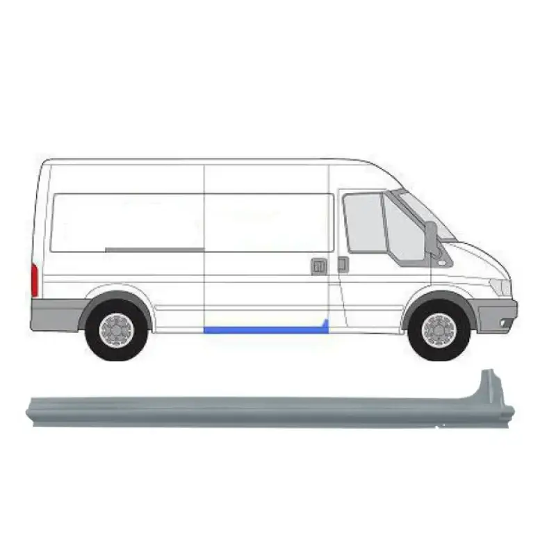 Порог середній правий під дверима Ford Transit 2000-2013 повний