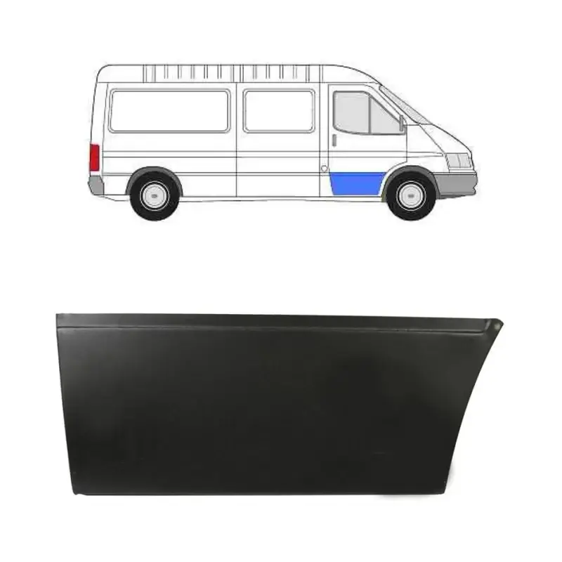 Ремчасть передней двери правая Ford Transit 1986-2000 нижняя