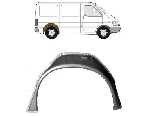 Арка задняя внутренняя правая Ford Transit 1992-2000 короткая база