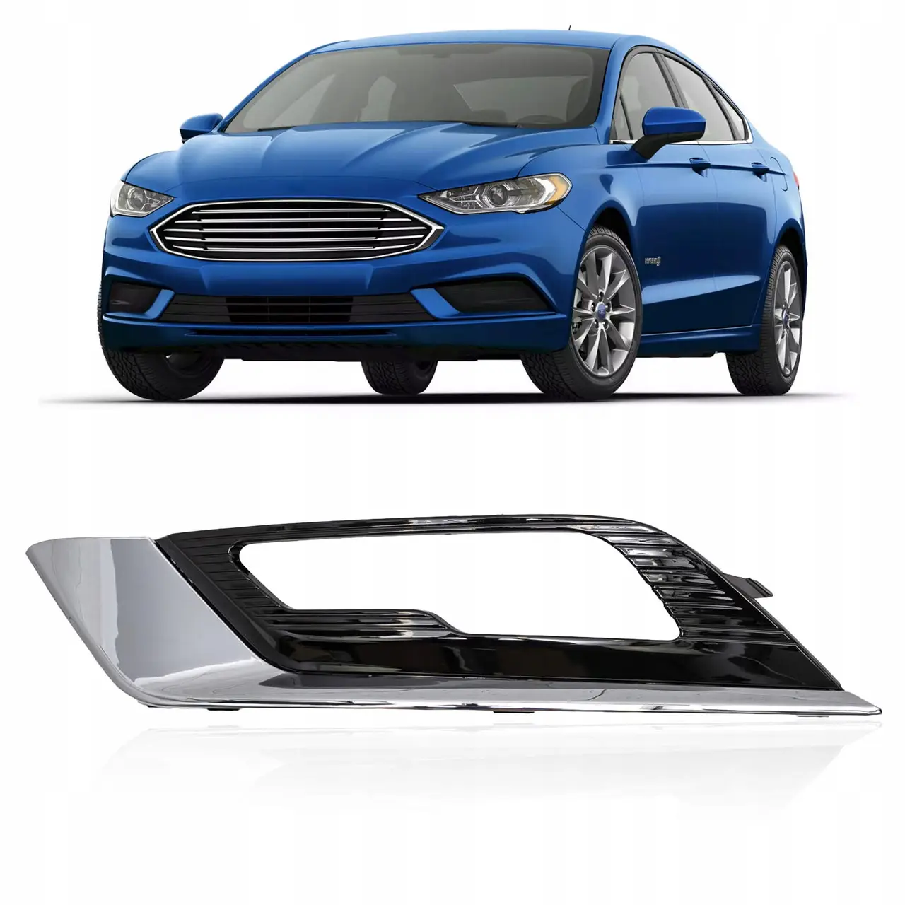 Решетка Бампера Левая Ford Fusion Mondeo 2017-2019 Хром Молдинг HS7Z17B814CB