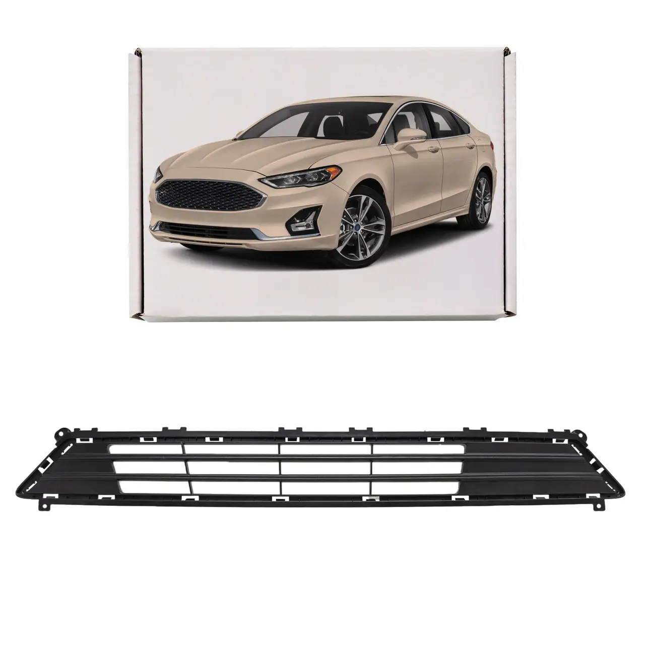 Решітка Бампера Ford Fusion Mondeo 2019-2021 Чорн Глянець KS7Z17B968EA