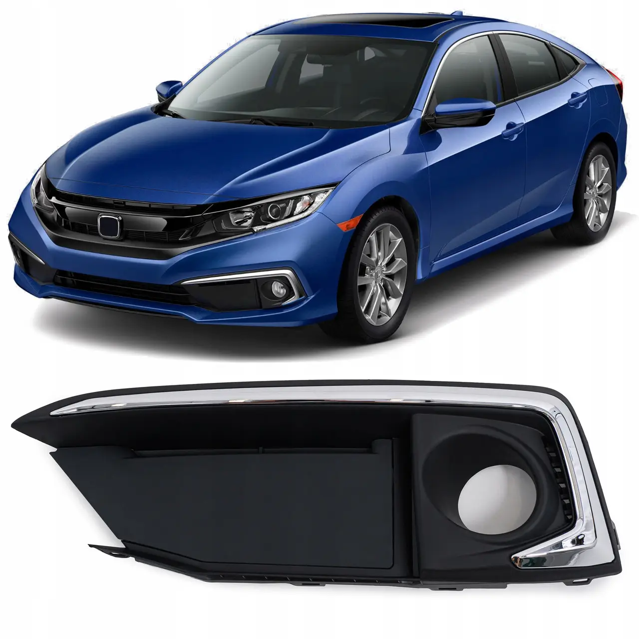 Решітка Бампера Ліва Honda Civic 10 2018-2021 Седан