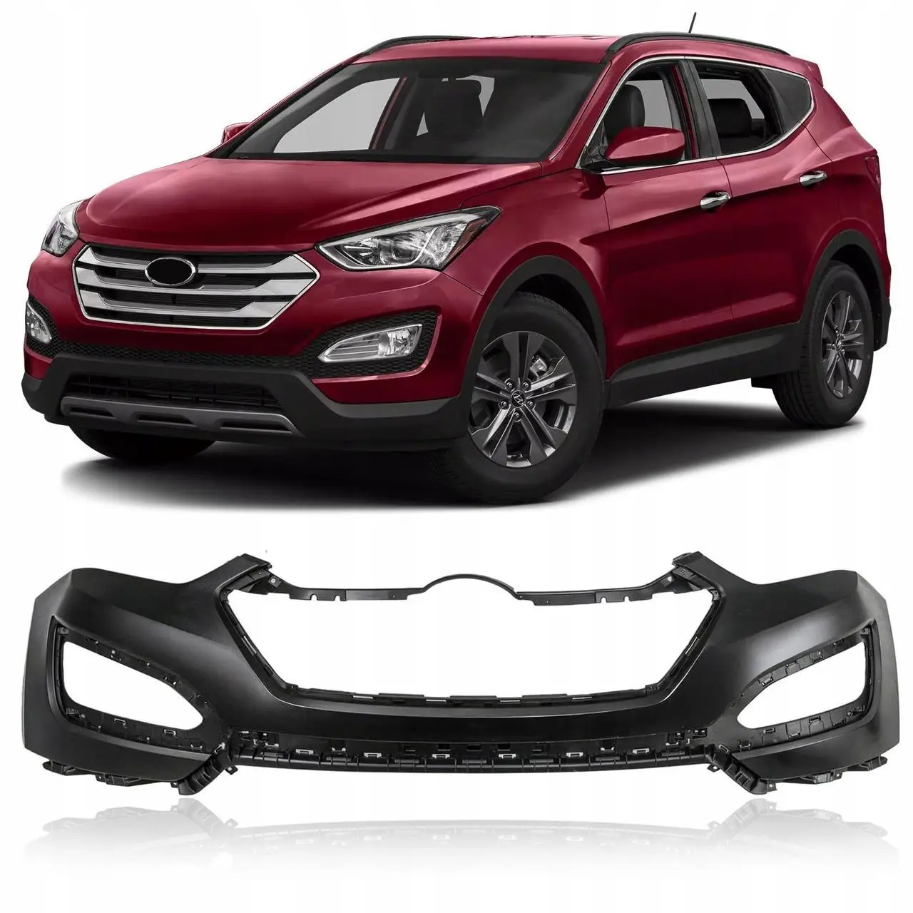 Бампер передній Hyundai Santa Fe Usa 2012-2016 Верхня Частина Без Відп Під гак 865114Z000