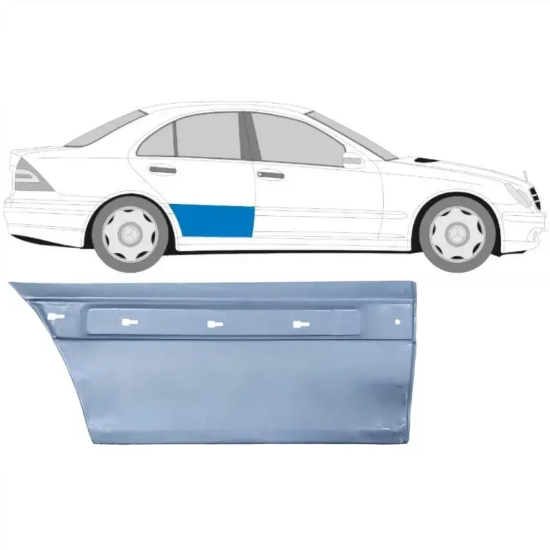 Ремчасть задніх дверей нижня права Mercedes C-class W203 2000-2007