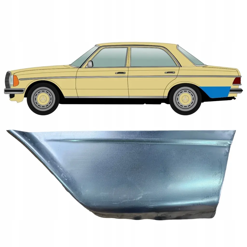 Ремчастина заднього крила кут Mercedes W123 1976-1985 ліва
