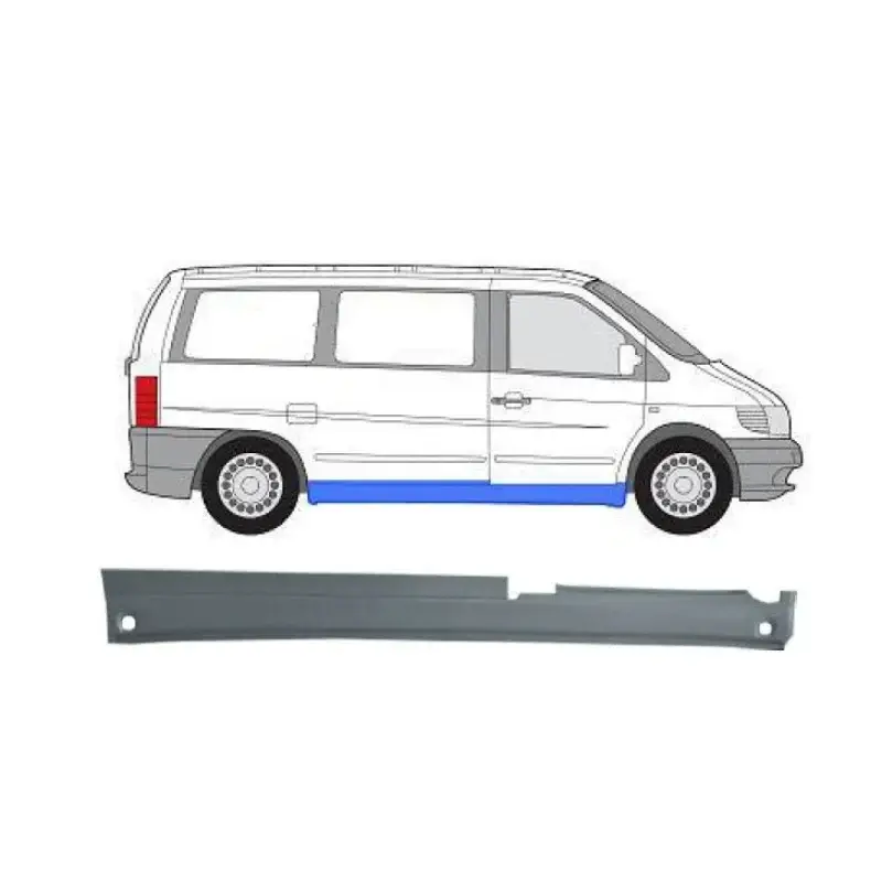 Порог правий Mercedes Vito W638 1996-2003 повний Poland