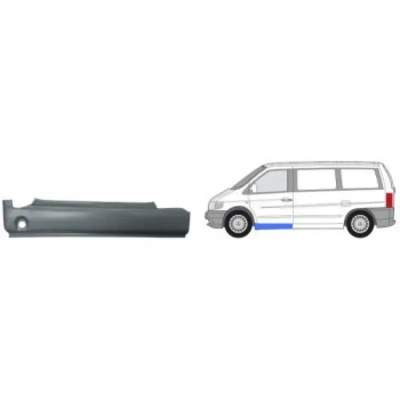 Поріг лівий під дверку водія Mercedes Vito W638 1996-2003