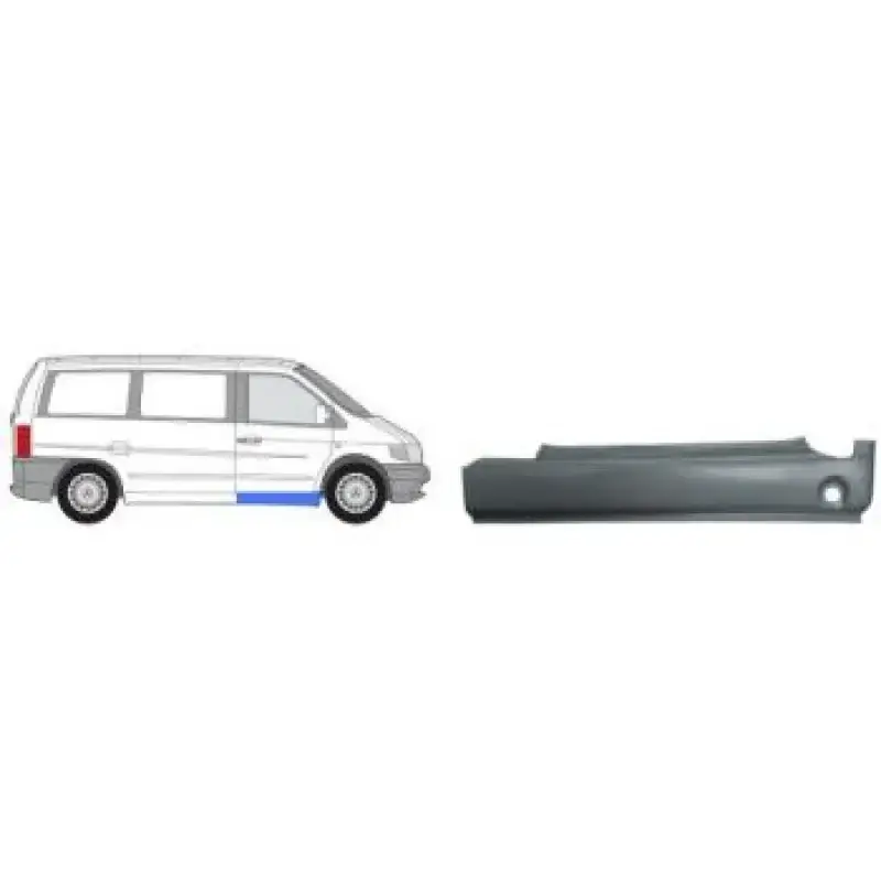 Порог правый под пассажирскую дверь Mercedes Vito W638 1996-2003