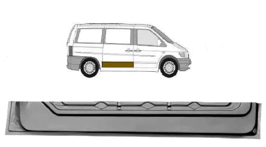 Рем часть сдвижной двери Внутренняя Mercedes Vito W638