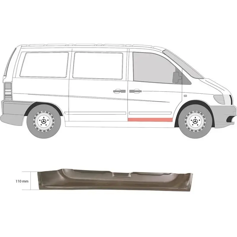 Ремчаста двері права внутрішня Mercedes Vito W638 1996-2003