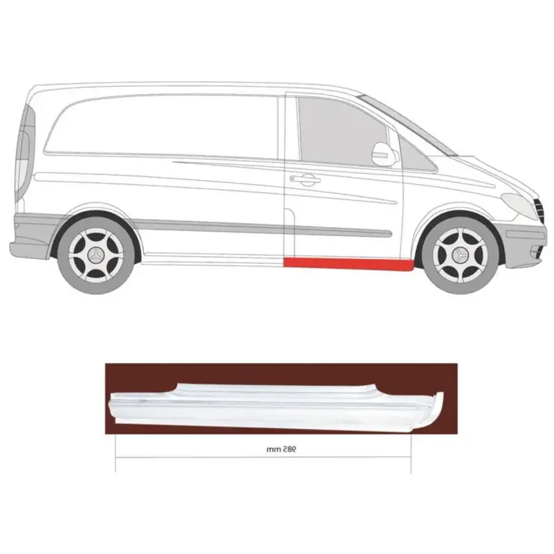 Порог передний правый Mercedes Vito W639 Польша