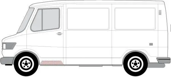 Ремчасть ступеньки Mercedes T1 Bus 207-410 1977-1995 левая